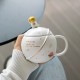 Cute Astronaut Mug With Lid And Spoon, Kawaii Cup Novelty Mug For Coffee, Tea And Milk, Mug Gift White 450ml/15oz