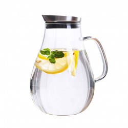 Large Glass Water Pitcher with Lid 2000ml/68oz