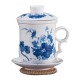 Lotus Pattern Blue And White Ceramic Tea Cup