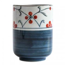 Blue Flower Japanese Ceramic Tea Cup