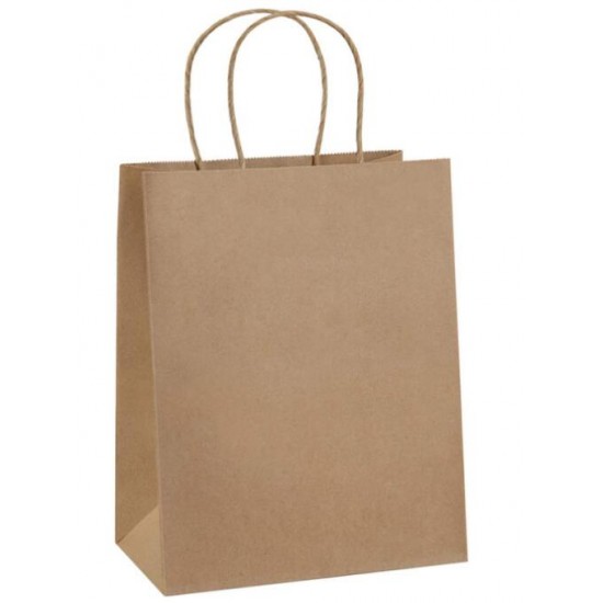 HwaGui Paper Bags 8x4.75x10.5 100Pcs BagDream Gift Bags, Shopping Bags, Kraft Bags, Retail Bags, Party Bags, Brown Paper Bags with Handles Bulk