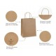 HwaGui Paper Bags 8x4.75x10.5 100Pcs BagDream Gift Bags, Shopping Bags, Kraft Bags, Retail Bags, Party Bags, Brown Paper Bags with Handles Bulk