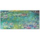 HwaGui Monet Canvas Wall Art - Water Lilies Poster - Monet Prints - Landscape Oil Painting Reproduction - Cool Wall Decor for Living Room Bedroom Office Unframed (12x24in/30x60cm)