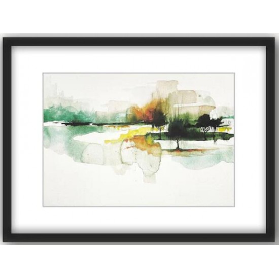 HwaGui Abstract Meadow Watercolors, Nature Wall Art, Watercolor Painting Print, Aquarelle Wall Hanging, Landscape Art Print, Home Decor, Forest Art