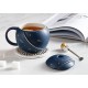 HwaGui Cute Astronaut Mug With Lid And Spoon, Kawaii Cup Novelty Mug For Coffee, Tea And Milk, Mug Gift Blue 450ml/15oz