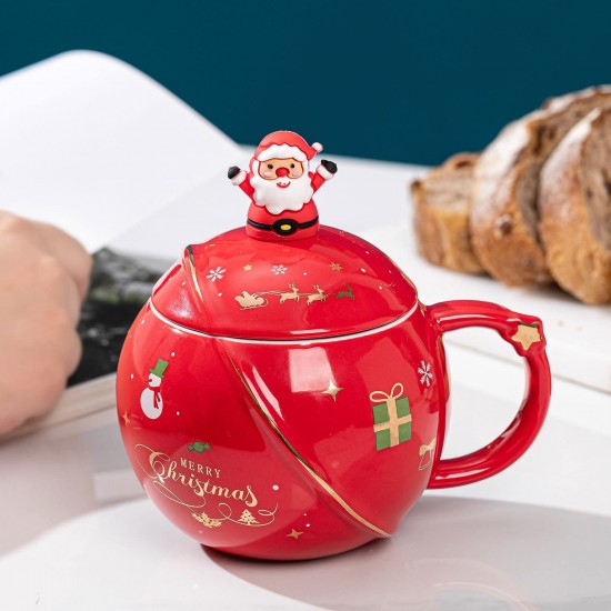 Ceramic Planet Mug - Christmas Red  450ML/15OZ