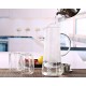 Hwagui - Heat Resistant Glass Pitcher with Stainless Steel Lid, Water Carafe with Handle, Good Beverage Pitcher for Homemade Juice and Iced Tea, 1500ml/51oz