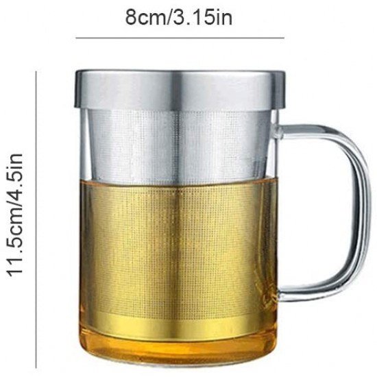 450ml Infuser Glass Tea Cup