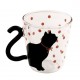 Cute Creative Cat Kitty Glass Mug Pink 