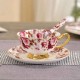 Small Floral Coffee Cup Set with Saucer and Spoon