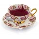 Small Floral Coffee Cup Set with Saucer and Spoon