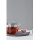 Infuser Steeper Kettle Set 4 Double Wall Teacups with Lid