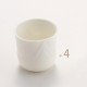 Japanese Classic White Ceramic Tea Set with 4 Cups