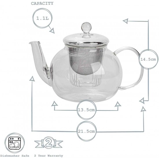 Large Glass Teapot 1000ml