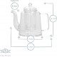 Clear Glass Teapot with Infuser 400ml