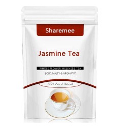 Sharemee Jasmine Green Tea for Calm Mind, Made with 100% Whole Leaf & Natural Flavors-50gm Jasmine Tea Pouch , Flowers or Leaves for Use as Tea Substitutes