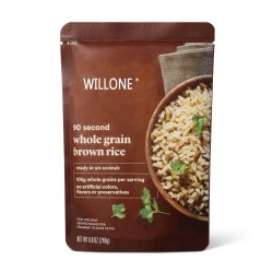 WILLONE Instant Rice for Quick Dinner Meals,Organic Whole Grain Brown Rice