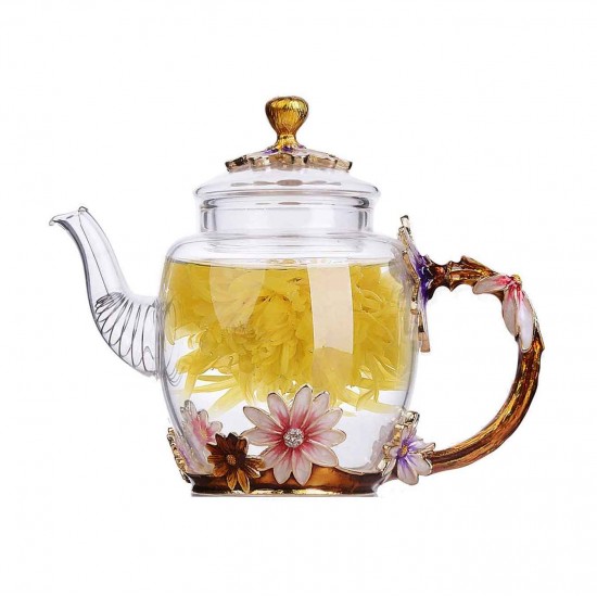 Flower Glass Kung Fu Tea Pot