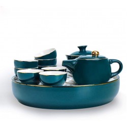 Porcelain Kung Fu Teapot Set With Tray And Gift Box