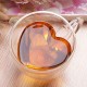 Heart Shaped Double Walled Insulated Glass Cup