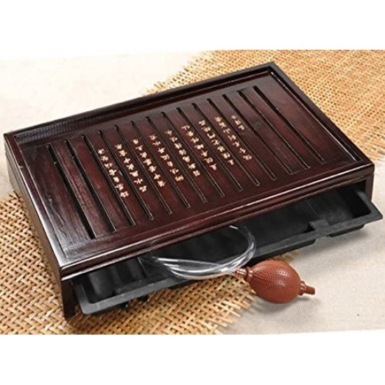 Chinese Ceramic Kung Fu Tea Set With Wood Tea Tray