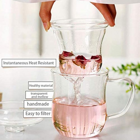 Clear Glass Tea Cup 400ml