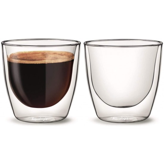 Double Wall Thermo Insulated Glass Set of 2