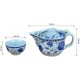 7 Piece Blue and White Porcelain Kung Fu Tea Set