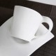 Wave Shape Bone China Coffee Cup with Saucer Set