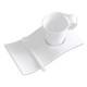 Wave Shape Bone China Coffee Cup with Saucer Set