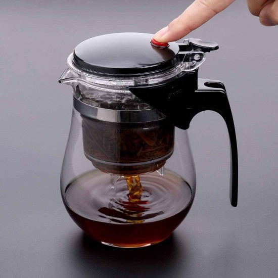 Easy-to-Filter Glass Teapot 500ml