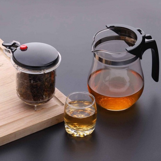 Easy-to-Filter Glass Teapot 500ml