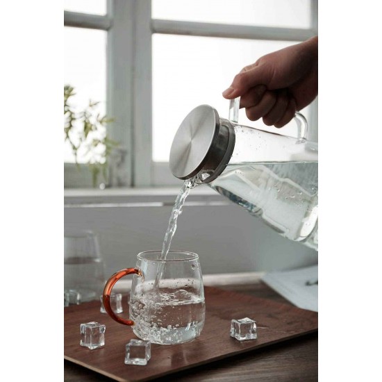 1.8 Liter Glass Pitcher with 2 Glasses