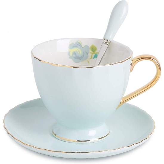 Porcelain Coffee Cup and Saucer