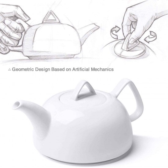 Small Porcelain Teapot 30oz/White