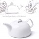 Small Porcelain Teapot 30oz/White