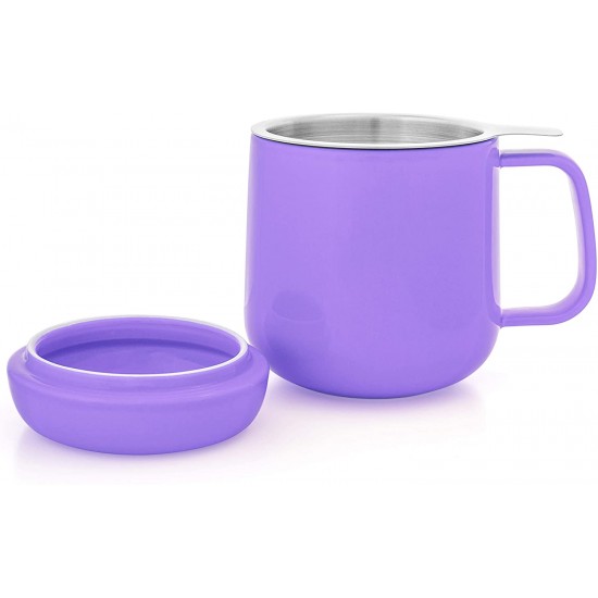 Small Mug with Lid and Stainless Steel Filter