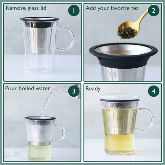 Glass Tea Cup with Infuser