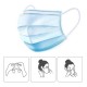 10Pcs Disposable Three-Layer Masks Blue