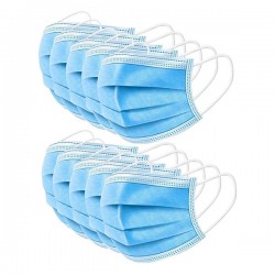 100Pcs Disposable Three-Layer Masks Blue