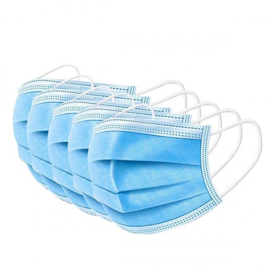 10Pcs Disposable Three-Layer Masks Blue