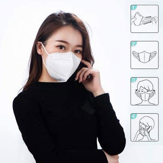 Resuable White N95 Mouth Mask 5Pcs