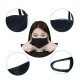 Anti-Dust Black Cotton Face Mask 2Pcs