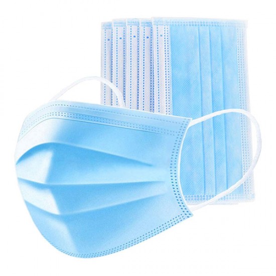 5Pcs Disposable Three-Layer Masks Blue