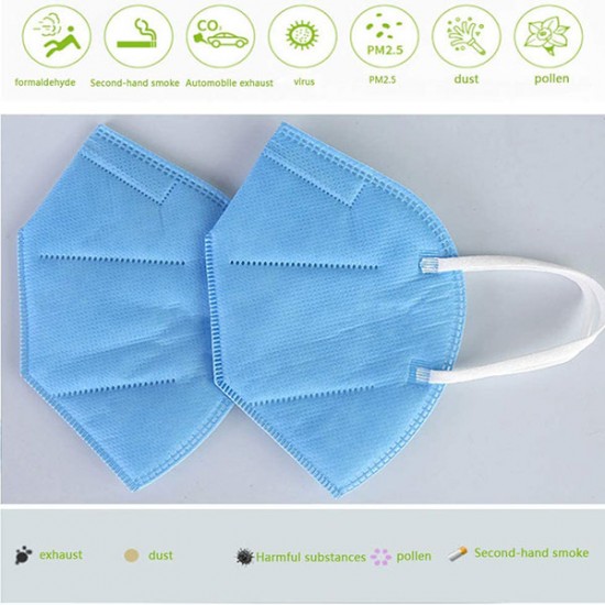 Resuable Blue N95 Mouth Mask 5Pcs