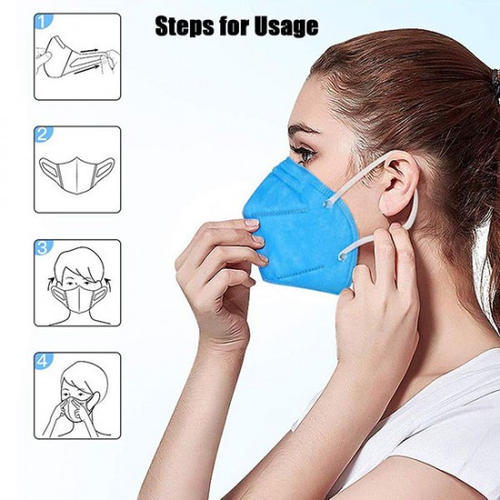 Resuable Blue N95 Mouth Mask 5Pcs