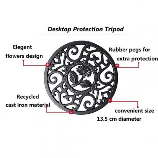 Flower Cast Iron Trivet