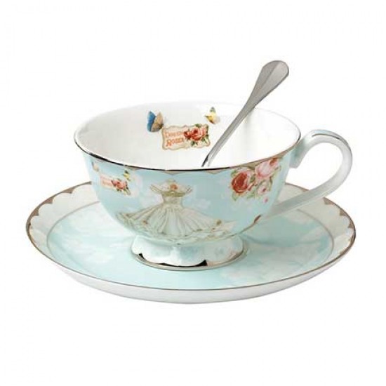 British Vintage Tea Cup Saucer And Spoon Sets