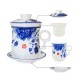 Chinese Blue And White Ceramic Tea Cup Chrysanthemum