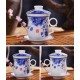 Chinese Blue And White Ceramic Tea Cup Chrysanthemum